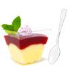 Tiny 50ct 2oz Mini Pyramid Plastic Dessert Cups with Spoons Professional-Grade Recyclable Disposable Party Cups and Mini Appetizers Dessert Shooter Cups Small Serving Plastic Cups CMJJ view 1
