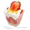 Tiny 50ct 2oz Mini Pyramid Plastic Dessert Cups with Spoons Professional-Grade Recyclable Disposable Party Cups and Mini Appetizers Dessert Shooter Cups Small Serving Plastic Cups CMJJ view 3