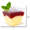 Tiny 50ct 2oz Mini Pyramid Plastic Dessert Cups with Spoons Professional-Grade Recyclable Disposable Party Cups and Mini Appetizers Dessert Shooter Cups Small Serving Plastic Cups CMJJ view 4