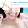 Healvian 2 Sets Travel Toothbrush Set with Portable Toothbrush Cup, Double-Sided Bristles for Effective Cleaning, Compact Cleaning Tool, Orange and Green for Home and Travel view 2