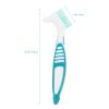 Healvian 2 Sets Travel Toothbrush Set with Portable Toothbrush Cup, Double-Sided Bristles for Effective Cleaning, Compact Cleaning Tool, Orange and Green for Home and Travel view 3