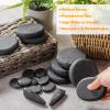 Yunsailing 18 Pcs Hot Stones Massage Set Black Smooth Massage Hot Stones Bianstone Set for Home Spa Warming Relaxing Pain Relief view 3