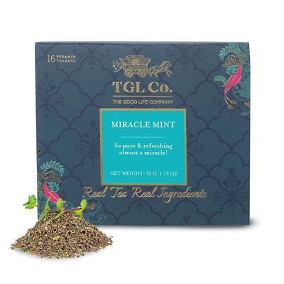 TGL Co. The Good Life Company Miracle Mint Tisane Herbal Infusion Tea (15 Tea Bags + 1 Exotic Sample)