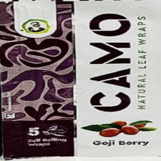 Afghan Natural Leaf Camo Wraps Goji Berry 6 Packs - 30 sheets with an Official Camo Cones Sticker