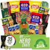 Military St. Patricks Day Snack Box & Gift Set (35 Piece Variety Gift Basket Care Package) Chips, Cookies, Chocolates, Candy, Granola Bars Jerky, Nuts & More - My Hero Crate view 1