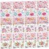 24 Packs Travel Size Tissue Pocket Slim Pack Facial 3 Ply Wallet Size Pocket Tissues for Travel Wedding Party Favors, 6 Styles(Beautiful Flowers) view 1