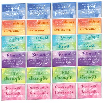 24 Packs Travel Size Tissue Pocket Slim Pack Facial 3 Ply Wallet Size Pocket Tissues for Travel Wedding Party Favors, 6 Styles(Inspirational)