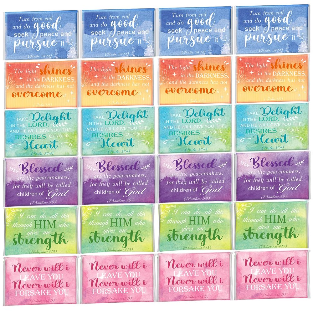 24 Packs Travel Size Tissue Pocket Slim Pack Facial 3 Ply Wallet Size Pocket Tissues for Travel Wedding Party Favors, 6 Styles(Inspirational)