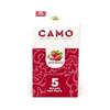 Afghan Natural Leaf Wraps Camo Various Flavors - 125 (25 x 5) Leaf Wraps per Box - (Strawberry) with an Official Camo Cones Sticker view 1