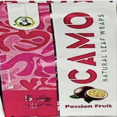 Afghan Natural Leaf Camo Wraps Passion Fruit 6 Packs - 30 sheets with an Official Camo Cones Sticker