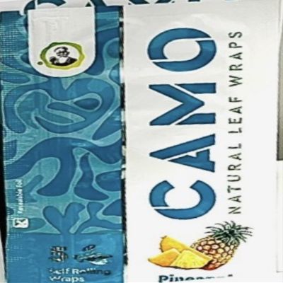 Afghan Natural Leaf Camo Wraps Pineapple 6 Packs - 30 sheets With Official Camo Cone Sticker