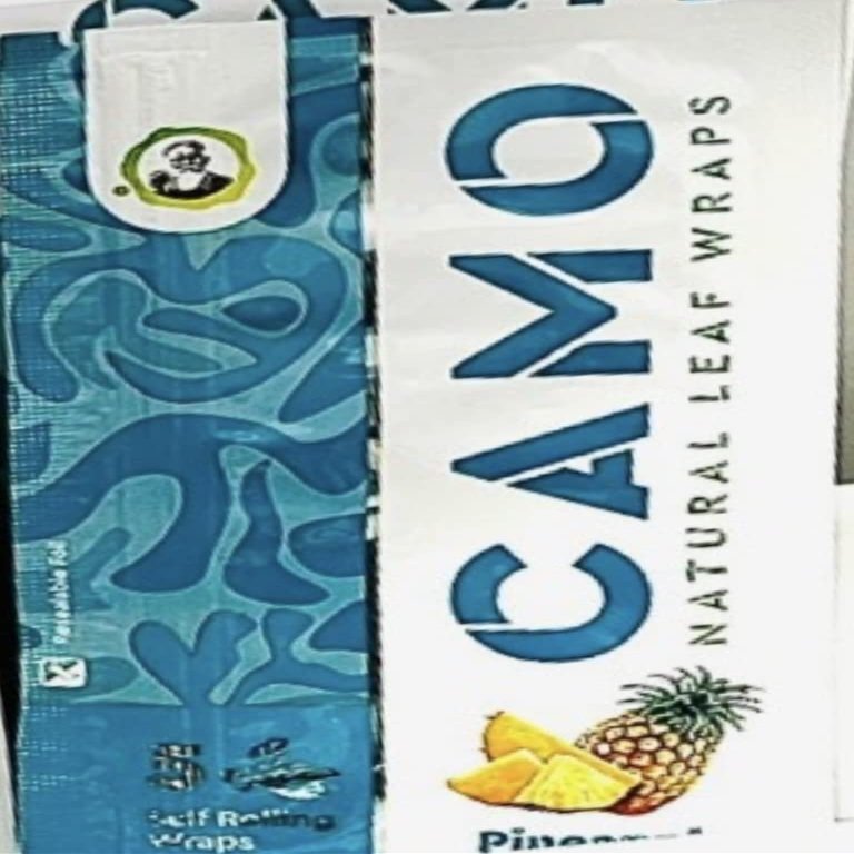 Afghan Natural Leaf Camo Wraps Pineapple 6 Packs - 30 sheets With Official Camo Cone Sticker