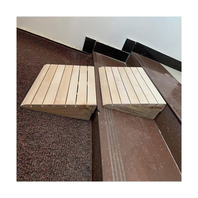 LIOONS Handicap Ramps Set of 2 Stairs Ramps for Wheelchairs Wooden Thresholds Doorway Threshold Ramp Non Slip Entry Ramp Curb Ramps for Walkers Slip-Resistant