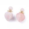 1pc Natural Stone Perfume Bottle Pendant Faceted Gemstone Aromatherapy Essential Oil Hanging Diffuser Vial Ornament for Jewelry Making view 1