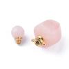 1pc Natural Stone Perfume Bottle Pendant Faceted Gemstone Aromatherapy Essential Oil Hanging Diffuser Vial Ornament for Jewelry Making view 2