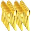 400 Pcs Plastic Silverware Utensils Heavy Duty Cutlery Set Disposable Spoons and Forks Bulk, 200 Pcs Forks and 200 Pcs Spoons for Party Dinners Take out Catering Supplies (Gold) view 1