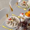 400 Pcs Plastic Silverware Utensils Heavy Duty Cutlery Set Disposable Spoons and Forks Bulk, 200 Pcs Forks and 200 Pcs Spoons for Party Dinners Take out Catering Supplies (Gold) view 4