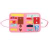 Fidget Blanket, Dementia Products for Elderly, Dementia Fidget Blanket Multipurpose Anxiety Relief Alzheimers Dementia Sensory Products Pale red view 1