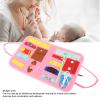 Fidget Blanket, Dementia Products for Elderly, Dementia Fidget Blanket Multipurpose Anxiety Relief Alzheimers Dementia Sensory Products Pale red view 2
