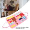 Fidget Blanket, Dementia Products for Elderly, Dementia Fidget Blanket Multipurpose Anxiety Relief Alzheimers Dementia Sensory Products Pale red view 3