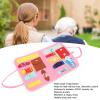 Fidget Blanket, Dementia Products for Elderly, Dementia Fidget Blanket Multipurpose Anxiety Relief Alzheimers Dementia Sensory Products Pale red view 4