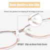 OPUGIT Eyeglass Nose Pad Covers, Slip-on Silicone Nose Pad for Glasses, Soft Eyeglass Repair Kit with Nose Piece Pads, Anti-Slip Eyewear Protective Covers Nose Bridge Pads(White,5 Pairs,L Size) view 2