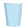amscan 9915403-218-66 - Clear Sky Blue Eco-Friendly Recyclable Paper Cups - 8 Pack view 1