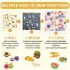 Reusable Beeswax Wrap - 9 Pack Beeswax Wraps for Food, Eco-Friendly Beeswax Food Wraps, Bread Sandwich Food Wrap - Organic, Sustainable, Zero Waste, Plastic-Free Food Storage, 1XL, 3M, 5S view 3