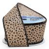 2 1/2" X 10 Yards Black/Natural Animal Print Burlap Ribbon view 1