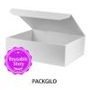PACKGILO White Extra Large Gift Box with Lid 3 Pcs 19x16x6 Inches, Gift Box large White Gift Boxes for Presents Clothes Robe Wedding Dress Sweater,Reusable Foldable Bridesmaid Proposal BoxMatte view 4