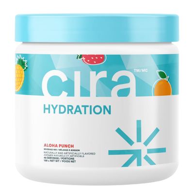 Cira Hydration Powder (45 Servings) - Electrolyte Drink Mix with Himalayan Salt for Dehydration Relief and Recovery - Fruit Punch
