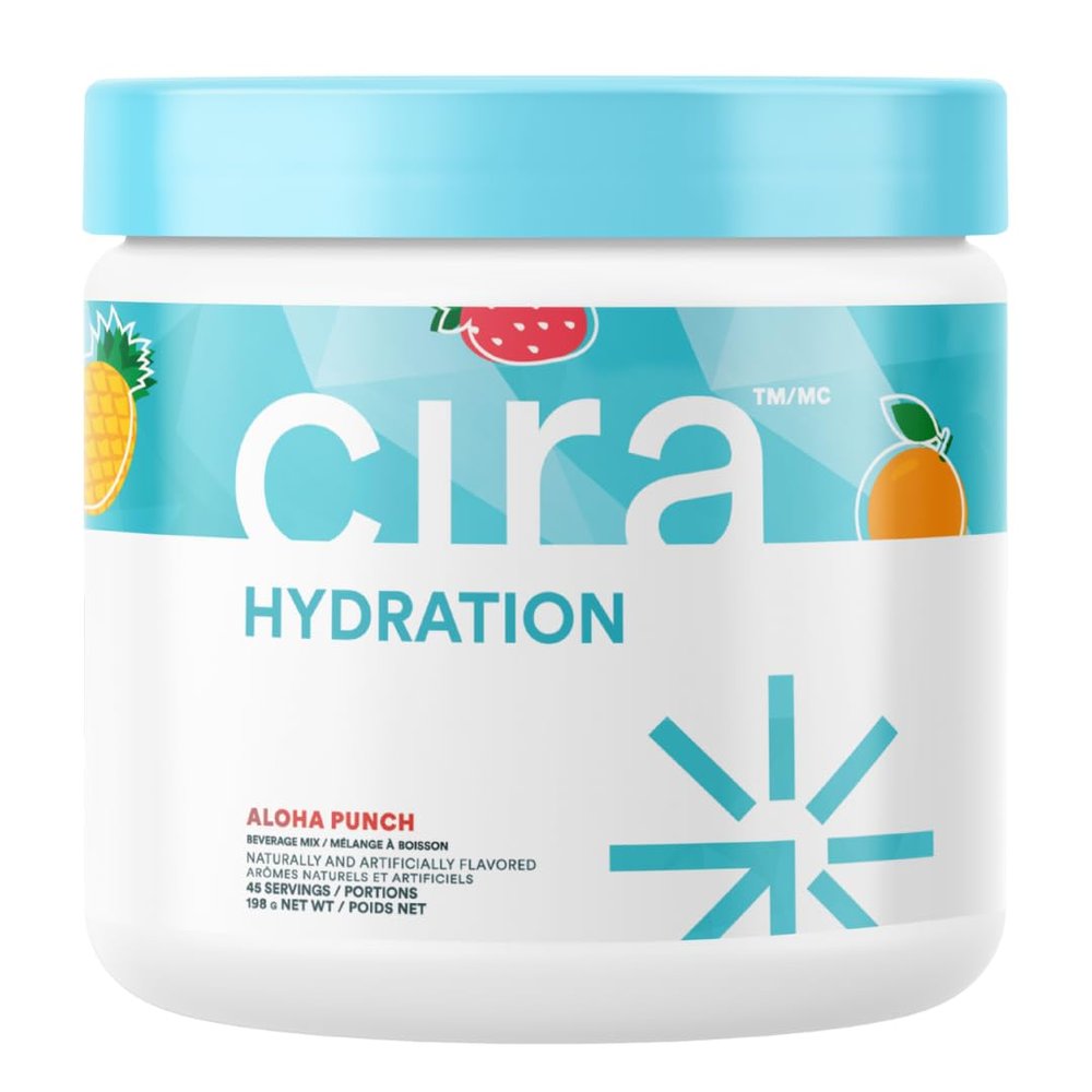 Cira Hydration Powder (45 Servings) - Electrolyte Drink Mix with Himalayan Salt for Dehydration Relief and Recovery - Fruit Punch