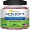 Apigenin 100mg with L-Theanine 100mg Gummies - Apigenin Supplement for Sleep - Natural Extract Gummy Alternative to Capsules, Pills, Powder & Tea - 2 Per Serving view 1