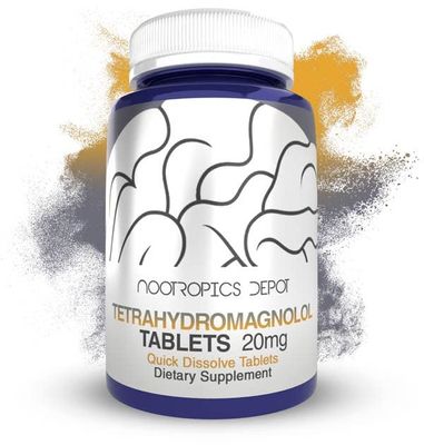 Nootropics Depot Tetrahydromagnolol Quick Dissolve Tablets | 20mg | Magnolia officinalis | Healthy Inflammation Response, Mood, & Gastrointestinal Support | 60 Count