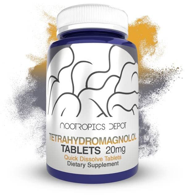Nootropics Depot Tetrahydromagnolol Quick Dissolve Tablets | 20mg | Magnolia officinalis | Healthy Inflammation Response, Mood, & Gastrointestinal Support | 60 Count