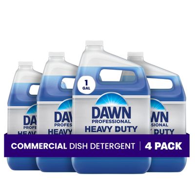 Dawn Professional Heavy Duty Manual Pot and Pan Dish Soap Detergent, 1 Gallon (Case of 4)