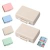 2023 New Daily Pill Organizer, 9 Compartments Portable Sealed Pill Box, Travel Pill Organizer, Waterproof Design Pill Box for Wallet Pocket to Hold Vitamins, Cod Liver Oil & Medications (F-2PC-Beige) view 1