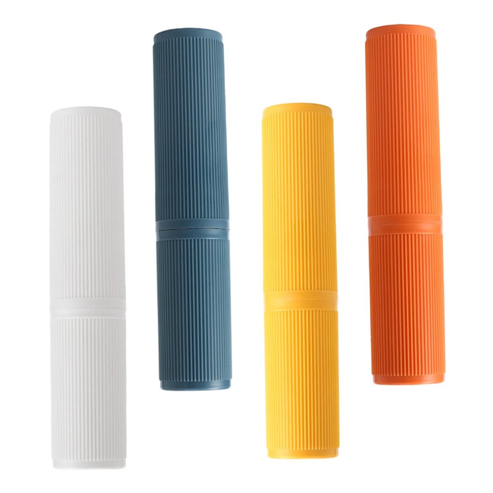 Levemolo 4 Travel Toothbrush Cases Portable Toothpaste Boxes Mouthwash Holder Plastic Toothbrush Storage Box