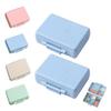 2023 New Daily Pill Organizer, 9 Compartments Portable Sealed Pill Box, Travel Pill Organizer, Waterproof Design Pill Box for Wallet Pocket to Hold Vitamins, Cod Liver Oil & Medications (D-2PC-Blue) view 1