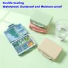 2023 New Daily Pill Organizer, 9 Compartments Portable Sealed Pill Box, Travel Pill Organizer, Waterproof Design Pill Box for Wallet Pocket to Hold Vitamins, Cod Liver Oil & Medications (D-2PC-Blue) view 4