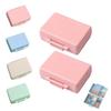 2023 New Daily Pill Organizer, 9 Compartments Portable Sealed Pill Box, Travel Pill Organizer, Waterproof Design Pill Box for Wallet Pocket to Hold Vitamins, Cod Liver Oil & Medications (B-2PC-Pink) view 1