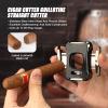 XIFEI Cigar Cutter Guillotine Stainless Steel Double Blade Cigar Clippers Straight Cut Ergonomic Design Secure-Lock Cigar Accessories,Cigar Gifts for Men,Cuts Up Most Size of Cigars (Black) view 3