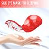 Cavoilu Sleep Mask w/Cooling Gel Eye Mask, Silk Eye Mask for Sleeping, Hot & Cold Eye Masks, Blindfold Reusable Eye Cover Sleeping Mask for Home Office Travel, Gifts for Women (Red Heart) view 2