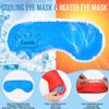 Cavoilu Sleep Mask w/Cooling Gel Eye Mask, Silk Eye Mask for Sleeping, Hot & Cold Eye Masks, Blindfold Reusable Eye Cover Sleeping Mask for Home Office Travel, Gifts for Women (Red Heart) view 3