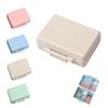 2023 New Daily Pill Organizer, 9 Compartments Portable Sealed Pill Box, Travel Pill Organizer, Waterproof Design Pill Box for Wallet Pocket to Hold Vitamins, Cod Liver Oil & Medications (E-1PC-Beige) view 1