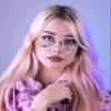 Aisi Women Magnifying Makeup Glasses Eye Make Up Spectacles Flip Down Lens Folding Cosmetic Glasses view 3