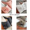 3D Floral Cutout Women's Leather Soft Insole Orthopedic Arch Support Sandals, Retro Bohemian Wedge Slippers, Suede Moccasins. (Pink,7.5) view 4