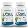 Natural Cure Labs Clean L-Lysine 600mg, 120 Capsules | Vegan, Non-GMO, & Gluten Free view 1