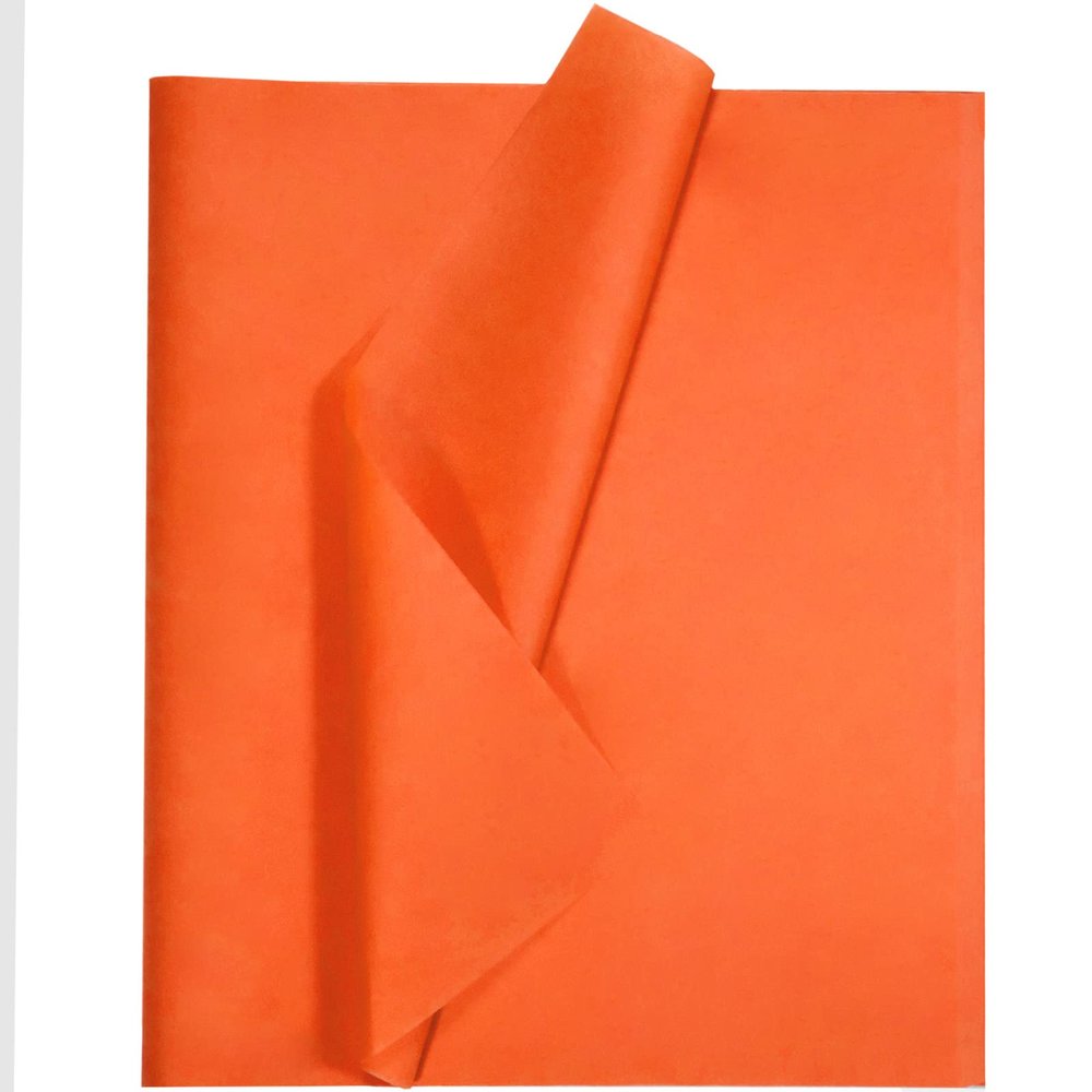 Undemouc 100 Sheets Orange Tissue Paper 20x14 Inches Tissue Paper Bulk for Bags Wrapping for DIY Crafts Birthday Weddings Baby Shower Thanksgiving Halloween Party Decor
