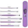 1 Pack 6 Pcs Ear Wax Removal Kit, Ear Pick Earwax Removal Tool, Ear Cleaning Kit, Ear Cleaner (Purple) (1) view 2